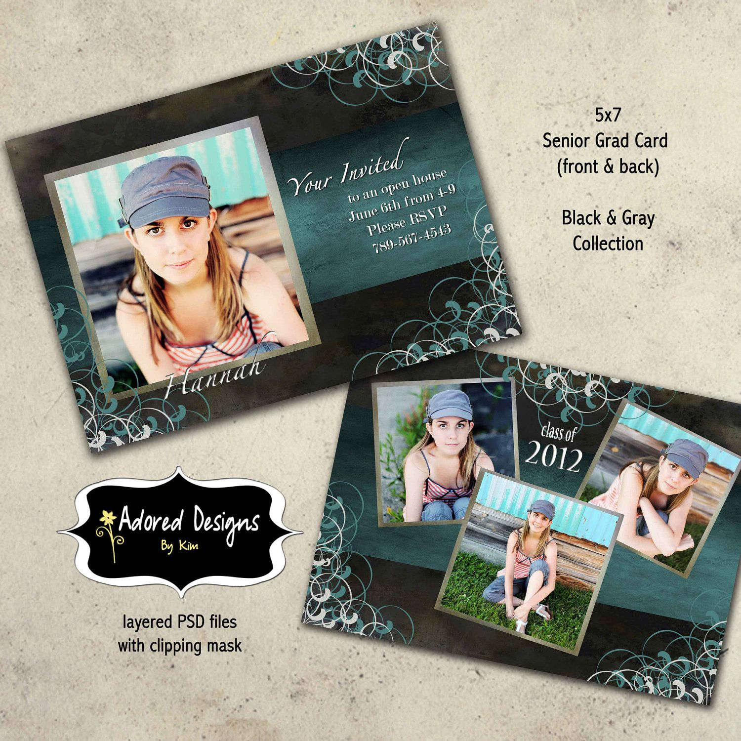 Free Graduation Announcement Templates Photoshop Class Of 2018 regarding size 1500 X 1500