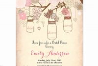 Free Mason Jar Invitation Template Unique 21 Charmant Vintage Ba in size 1360 X 1360