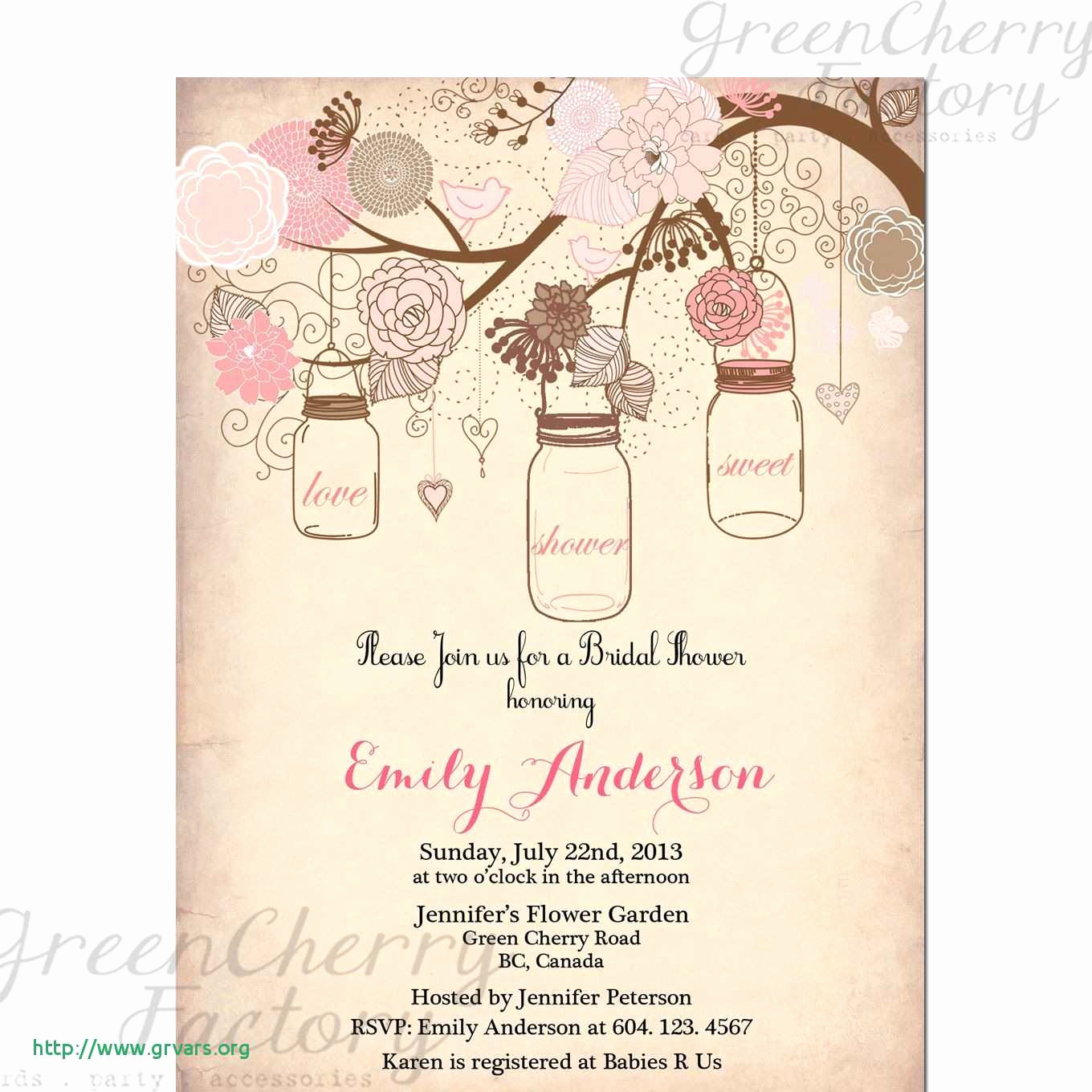 Free Mason Jar Invitation Template Unique 21 Charmant Vintage Ba in size 1360 X 1360