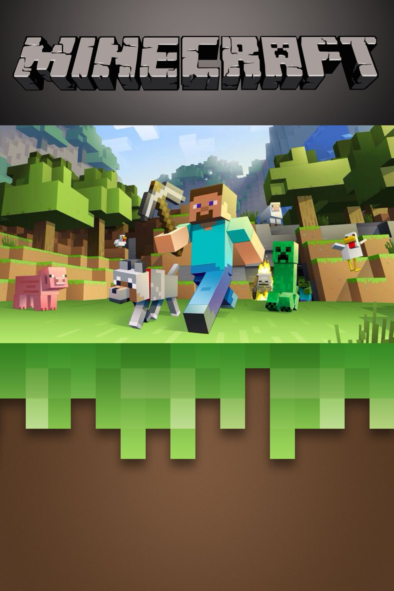 Free Minecraft Invitation Template Edit On Phonto App Print As 4x6 for proportions 1360 X 2040