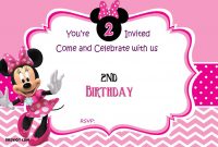 Free Minnie Mouse 2nd Birthday Invitation Template Free Printable intended for proportions 1280 X 853