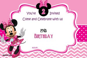 Free Minnie Mouse 2nd Birthday Invitation Template Free Printable intended for proportions 1280 X 853