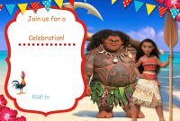 Free Moana Birthday Invitation Template Zoey 4th Birthday intended for measurements 1500 X 1071