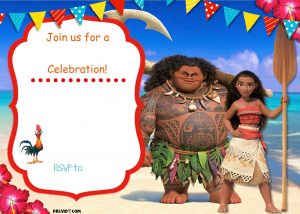 Free Moana Birthday Invitation Template Zoey 4th Birthday intended for measurements 1500 X 1071