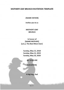 Free Mothers Day Event Invitation Templates At for proportions 793 X 1122