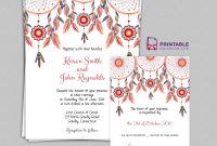 Free Pdf Boho Theme Dreamcatchers Wedding Invitation And Rsvp throughout proportions 1000 X 1000