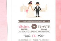 Free Pdf Download Couple Cartoon In Front Of Church Invitation inside size 786 X 1024