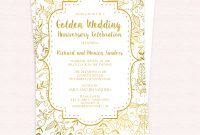 Free Pdf Template Golden Wedding Anniversary Invitation Template in measurements 1024 X 1024