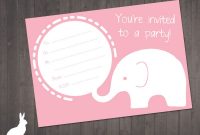 Free Pink Elephant Party Invitation Ru And The Rabbit Owl with regard to sizing 1000 X 800