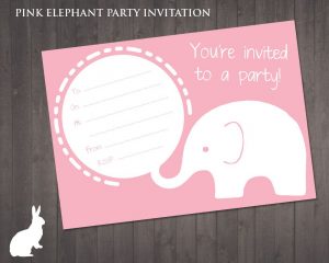 Free Pink Elephant Party Invitation Ru And The Rabbit Owl with regard to sizing 1000 X 800