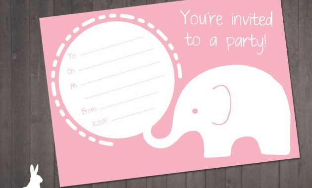 Free Pink Elephant Party Invitation Ru And The Rabbit Owl with regard to sizing 1000 X 800