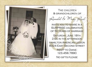 Free Printable 50th Wedding Anniversary Invitation Templates Gg pertaining to dimensions 1500 X 1100