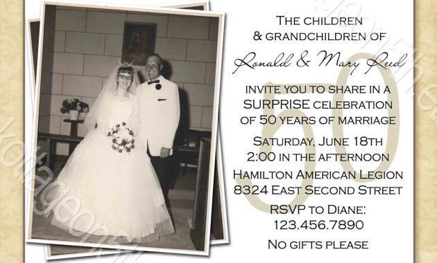 Free Printable 50th Wedding Anniversary Invitation Templates Gg pertaining to dimensions 1500 X 1100