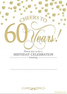 Free Printable 60th Birthday Invitation Templates 60th Party intended for dimensions 796 X 1122
