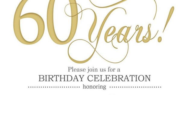 Free Printable 60th Birthday Invitation Templates 60th Party with measurements 796 X 1122