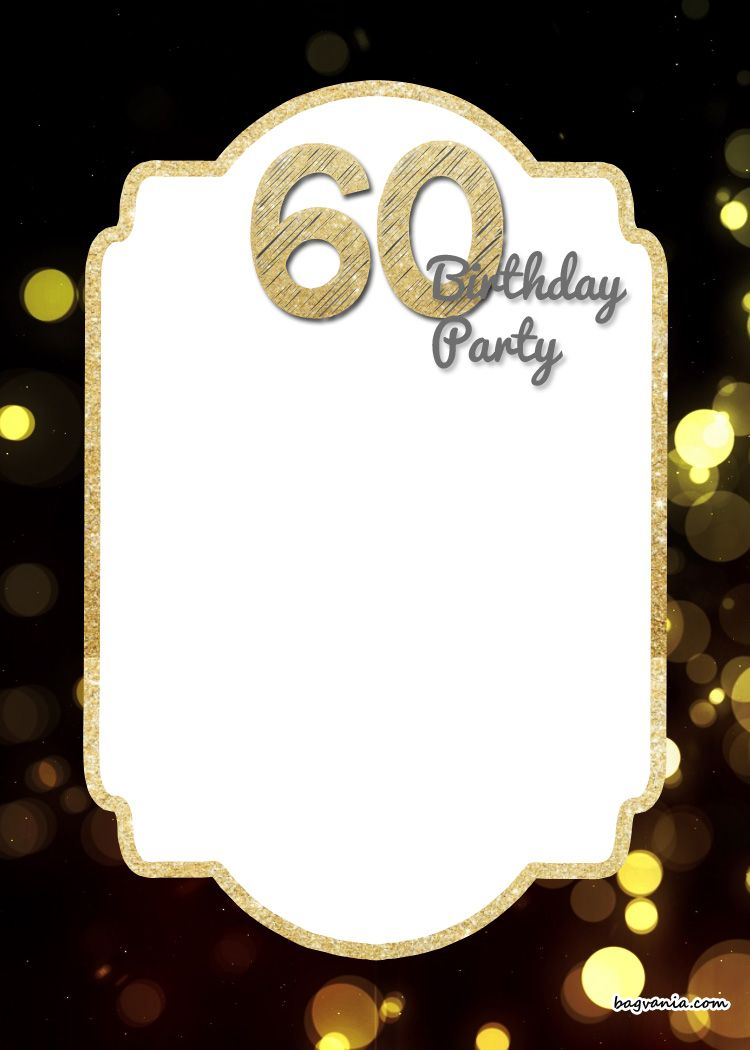 Free Printable 60th Birthday Invitation Templates Drevio regarding dimensions 750 X 1050