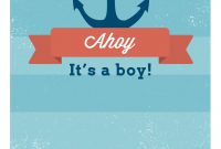 Free Printable Ba Shower Invitation Ahoy Its A Boy Greetings in sizing 1080 X 1560