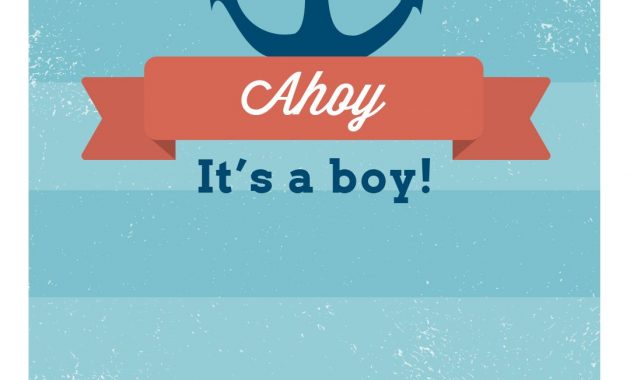 Free Printable Ba Shower Invitation Ahoy Its A Boy Greetings in sizing 1080 X 1560