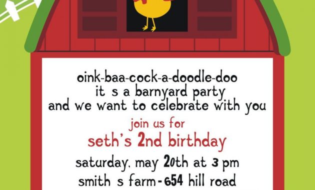 Free Printable Barnyard Farm Invitation Template Like This Item in dimensions 1071 X 1500