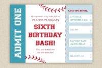 Free Printable Baseball Birthday Party Invitations Birthday Party for dimensions 1500 X 1277