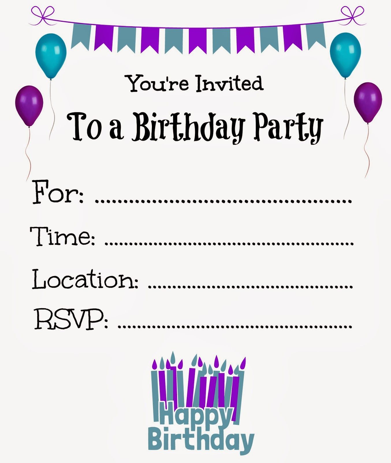 Free Printable Birthday Invitations For Kids Freeprintables throughout measurements 1354 X 1600