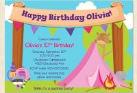 Free Printable Camping Birthday Invitation Template Party Kids within measurements 1024 X 768