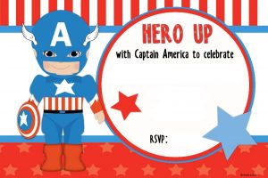 Free Printable Captain America Birthday Invitation Template Free in size 1600 X 1067