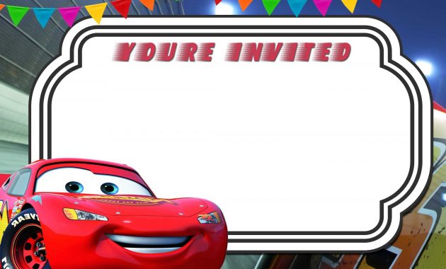 Free Printable Cars 3 Lightning Mcqueen Invitation Template Go throughout measurements 2100 X 1500