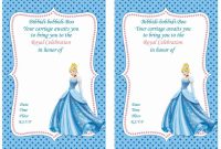 Free Printable Cinderella Birthday Invitations Bagvania Free with regard to size 1200 X 848