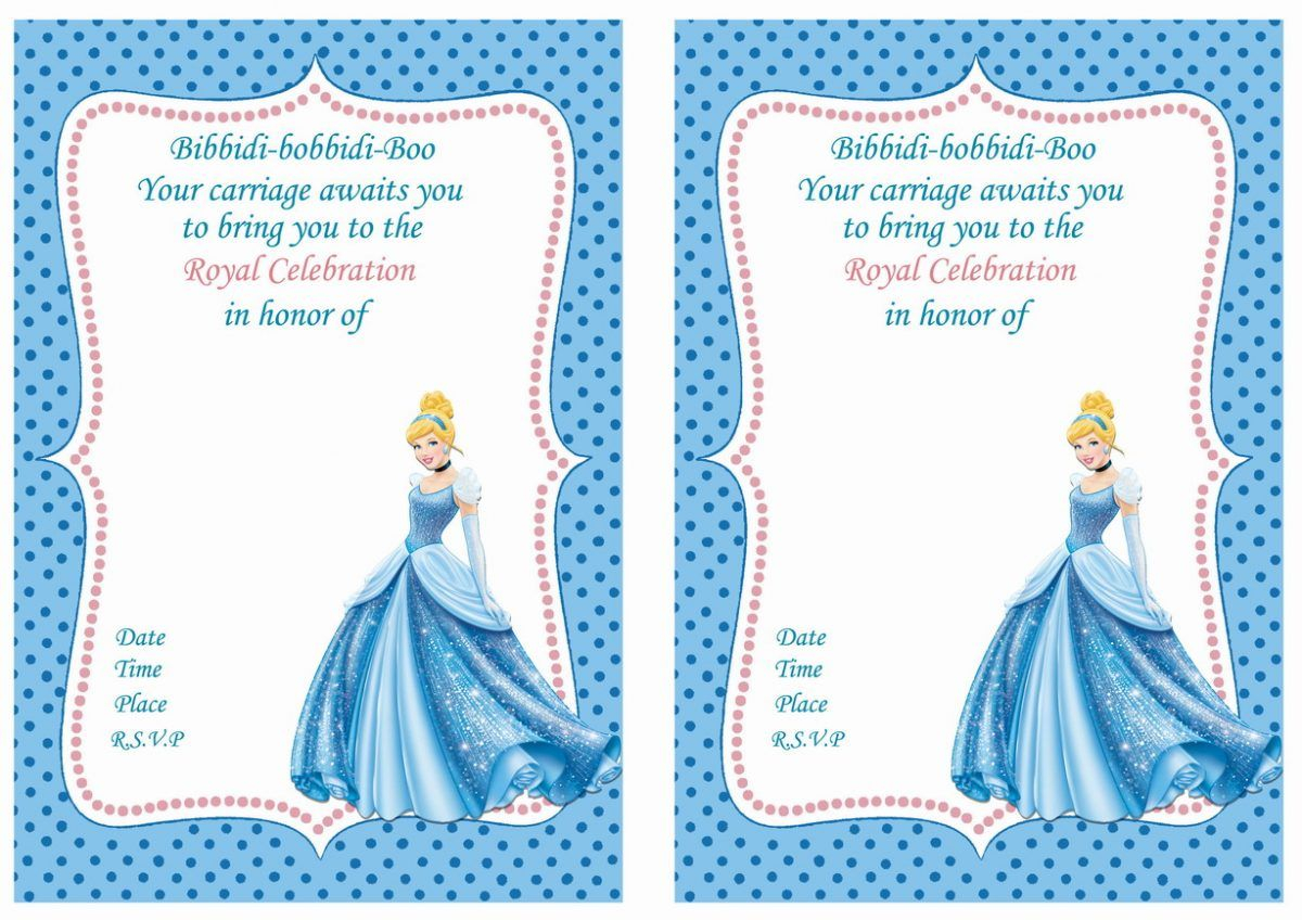 Free Printable Cinderella Birthday Invitations Bagvania Free with regard to size 1200 X 848