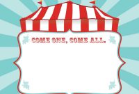 Free Printable Circus Birthday Invitations Template Bagvania Free pertaining to size 1600 X 1236