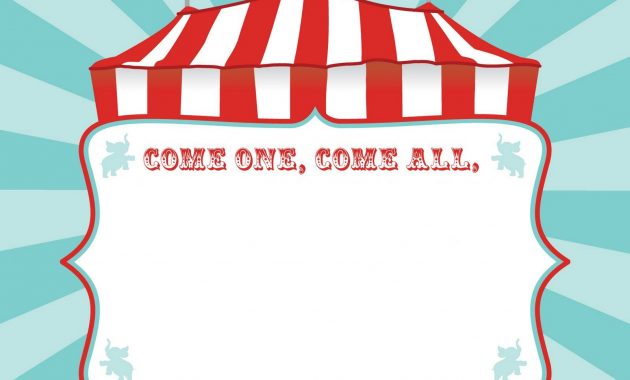 Free Printable Circus Birthday Invitations Template Bagvania Free pertaining to size 1600 X 1236