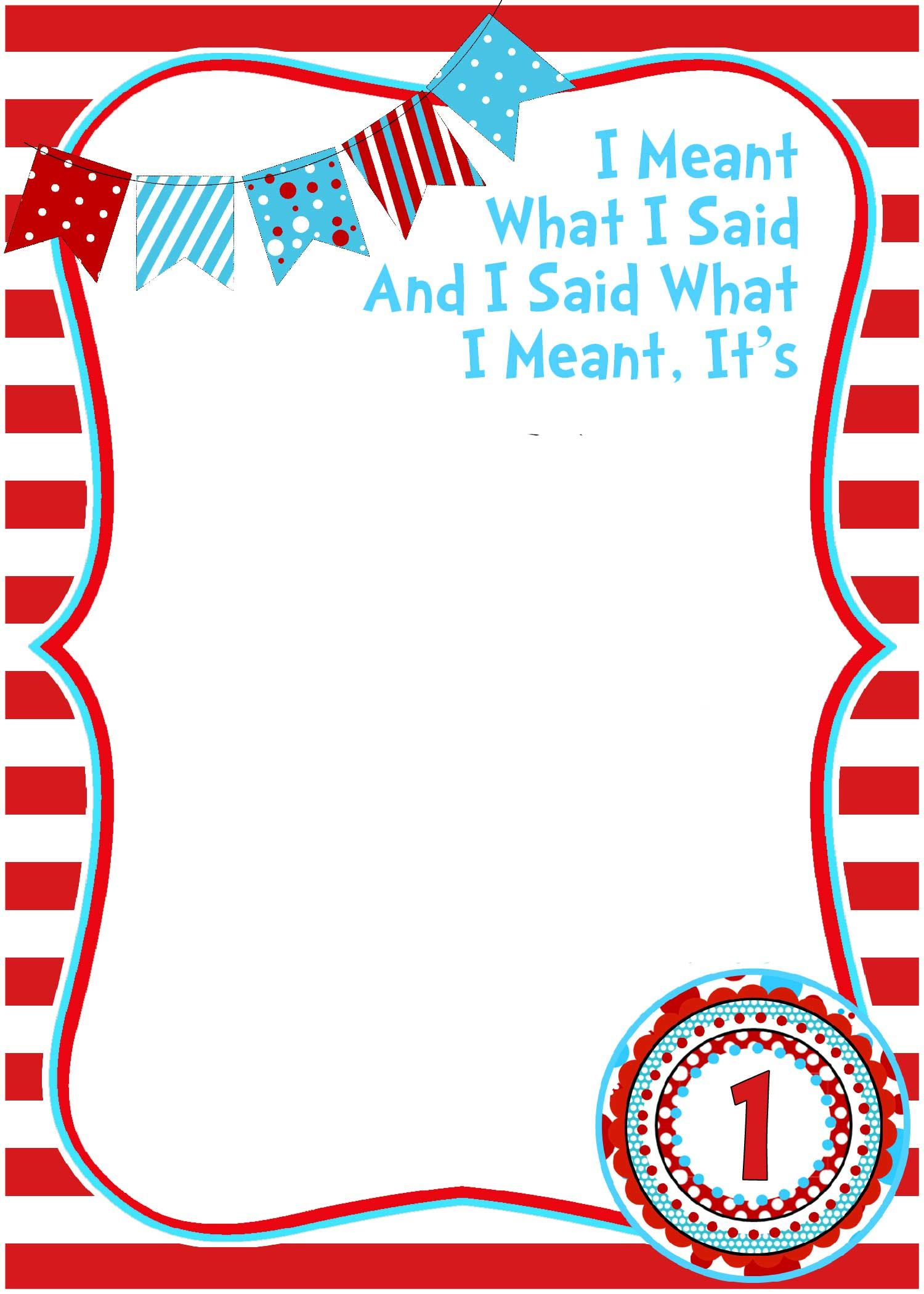 Free Printable Dr Seuss Birthday Invitations Free Printable regarding proportions 1500 X 2100