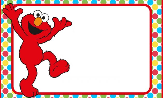 Free Printable Elmo Party Invitation Template Coolest Invitation for size 1400 X 1000