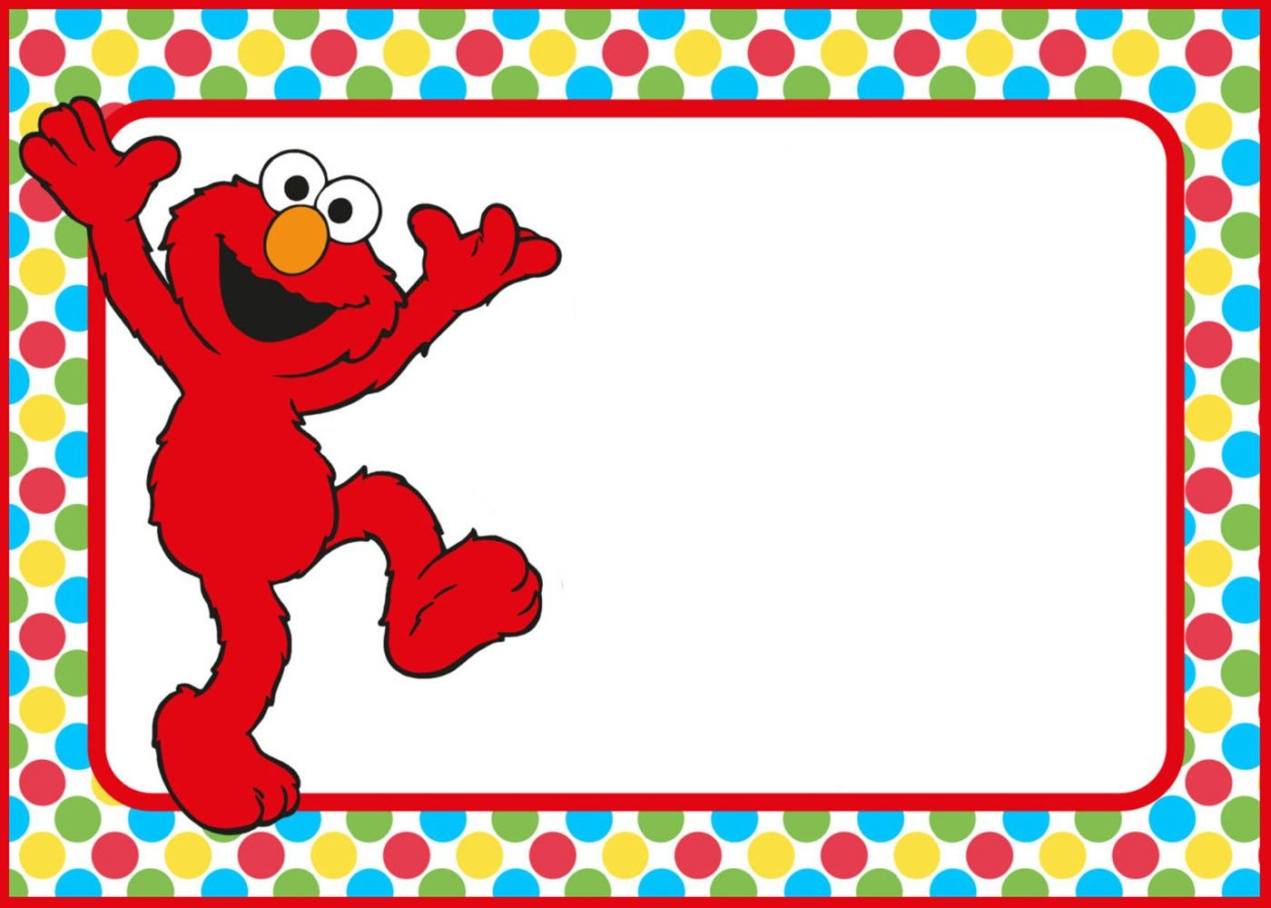 Free Printable Elmo Party Invitation Template Coolest Invitation for size 1400 X 1000