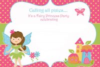 Free Printable Fairy Birthday Invitation Template Free Printable with regard to size 1500 X 1071