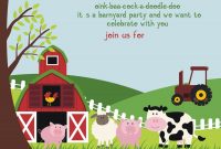 Free Printable Farm Animals Birthday Invitation Template Free intended for sizing 1500 X 1071