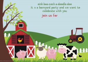 Free Printable Farm Animals Birthday Invitation Template Free with size 1500 X 1071