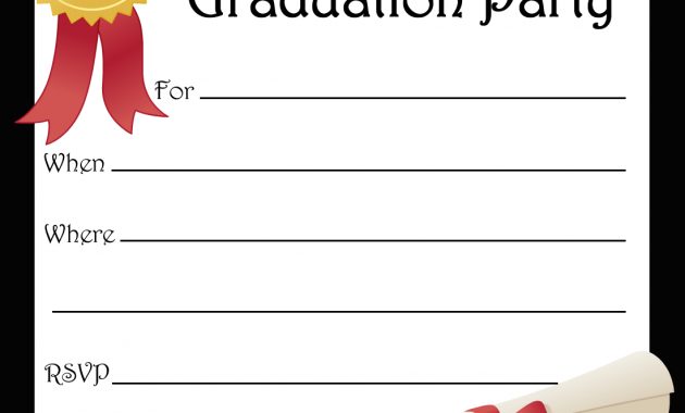 Free Printable Graduation Party Invitations High School Graduation for dimensions 1100 X 1100