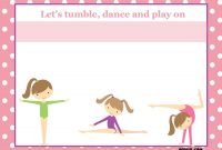 Free Printable Gymnastic Birthday Invitations Updated Free pertaining to sizing 1500 X 1159