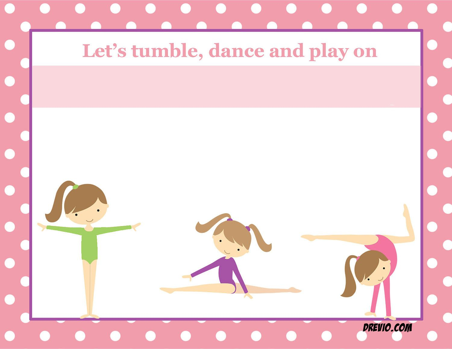 Free Printable Gymnastic Birthday Invitations Updated Free pertaining to sizing 1500 X 1159