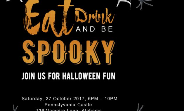 Free Printable Halloween Party Invitations 2018 Template inside dimensions 900 X 1000