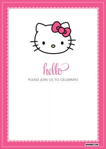 Free Printable Hello Kitty Birthday Invitations Bagvania Free throughout size 1071 X 1500