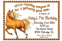Free Printable Horse Birthday Invitations Birthday Invitations pertaining to proportions 1875 X 1350