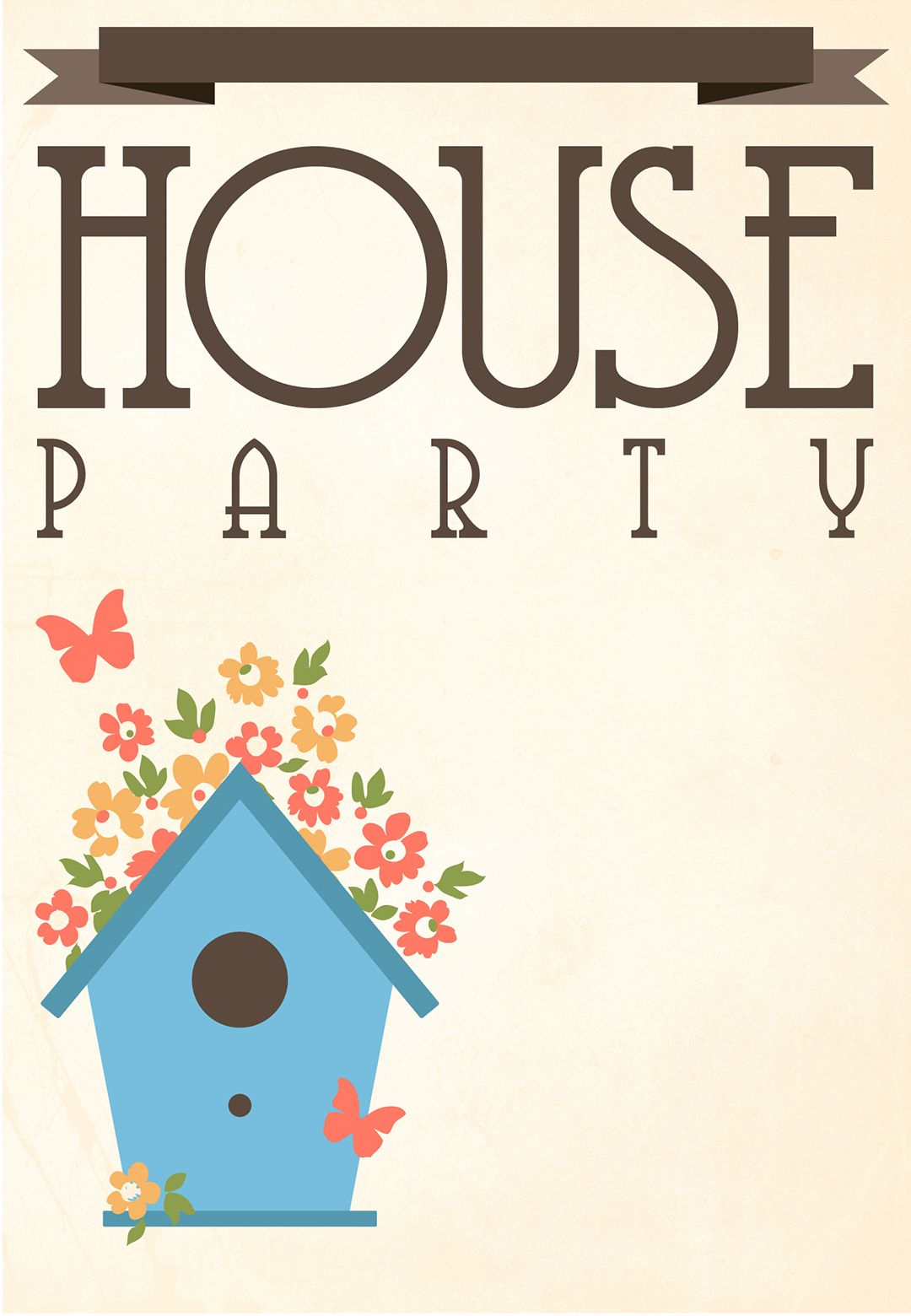 Free Printable House Party Invitation Fontsprintablestemplates pertaining to measurements 1080 X 1560
