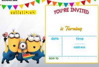 Free Printable Minion Birthday Party Invitations Ideas Template for sizing 2100 X 1500