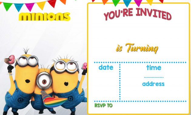 Free Printable Minion Birthday Party Invitations Ideas Template for sizing 2100 X 1500