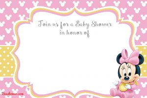 Free Printable Minnie Mouse 1st Invitation Templates Free within measurements 1280 X 853