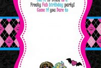 Free Printable Monster High Birthday Invitations Drevio throughout dimensions 1071 X 1500