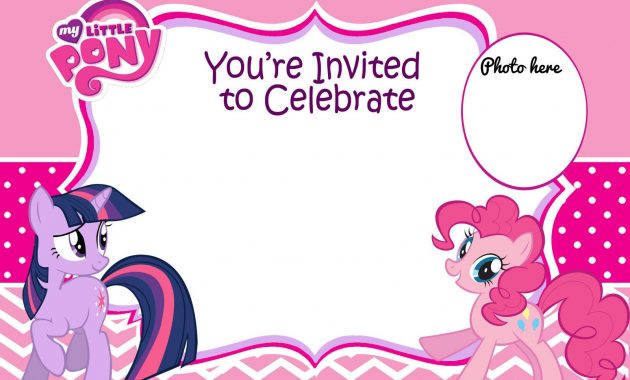 Free Printable My Little Pony Birthday Invitation Template throughout size 1600 X 1067